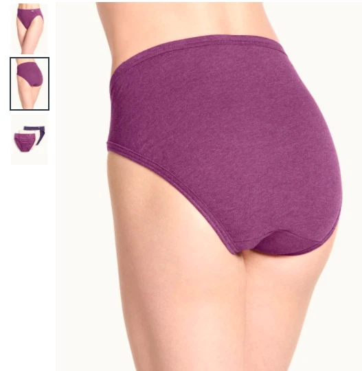 Women's Jockey 3-Pack French Cut (PLUM HEATHER ASST) Cotton Comfort Underwear - Image 4 of 4