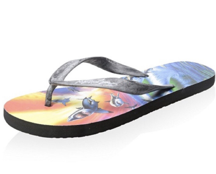 Maui & Sons Flip Flops – Size 12 – Black w/ Sunset Graphic – NWT Shop Maui & Sons Sandals for Men on Mercari | New & Used  main image 2