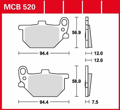Bremsbelag TRW organischer Allround-Bremsbelag N-Max 125 SE93 16 hinten Bremsbelag TRW organischer Allround-Bremsbelag N-Max 125 SE93 16 hinten
