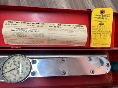 RARE- Vintage Snap-On Torqometer Model 602A 3/4” Drive 600