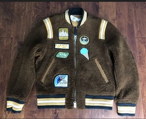 shearling varsity jacket