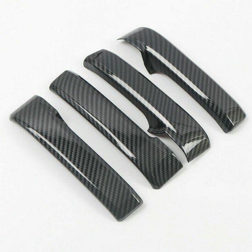 4pcs Black Carbon Fiber Inner Door Handle Cover Trim For Toyot@ Tundra 2007-2021 - Bild 6 von 8