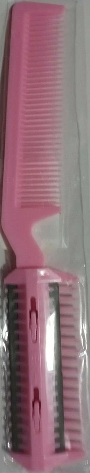 1 peine de afeitar profesional adelgazante de cabello con cuchillas y peine color puede muy Foto 2 de 4