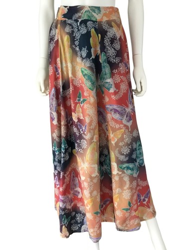 Soft Surroundings Maxi Skirt Size M Butterfly Garden Jardin D'eau Colorful BOHO - Picture 5 of 15