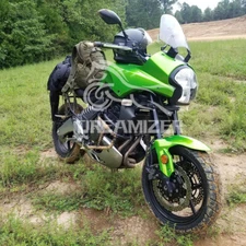 Pair Motorcycle Rearview Side Mirrors For Kawasaki KLE 650 1000 KLE-X 300 250