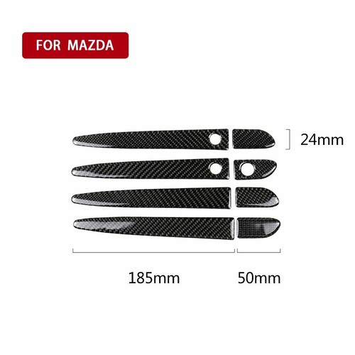 8*Real Carbon Fiber Exterior Door Handle Cover Fit For Mazda CX-5 CX5 2017-2019 - Foto 6 di 12