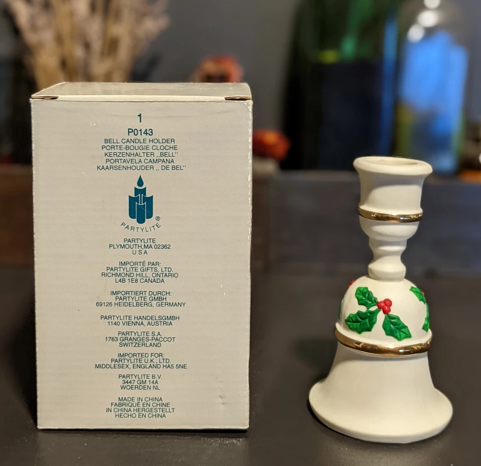 Candelabro Campana Cerámica Partylite Candelabro Navidad - P0143 Caja Original Foto 4 de 4