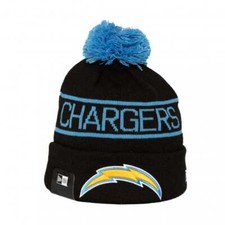 New Era Los Angeles Chargers Storm III Beanie Sport Knit Pom Hat Black Unisex