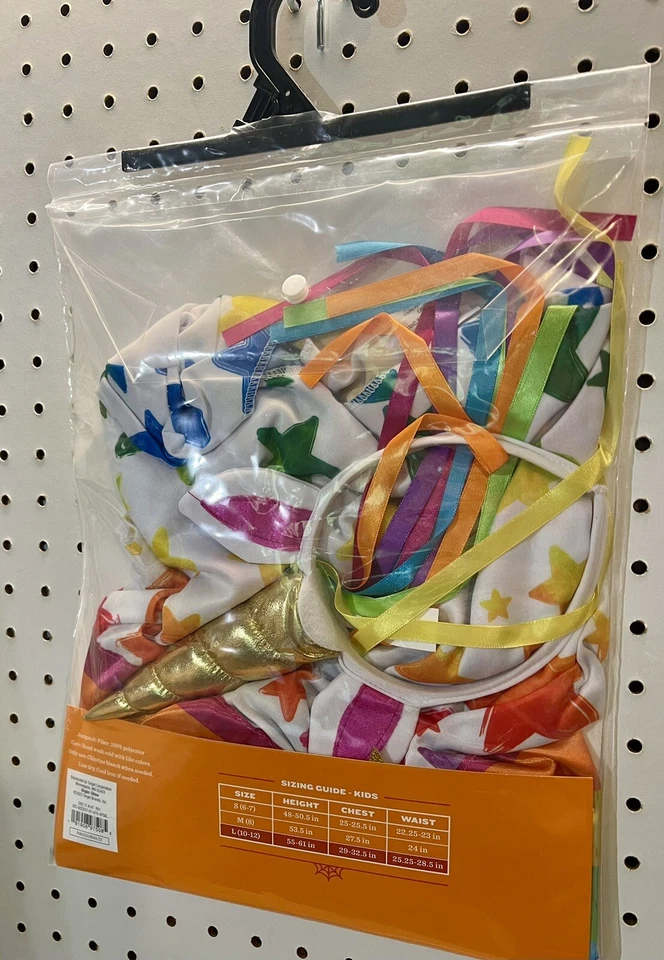 Kids’ Rainbow Stars Unicorn 🦄  Halloween 👻 Costume Large Jumpsuit Headband - Image 2 of 4