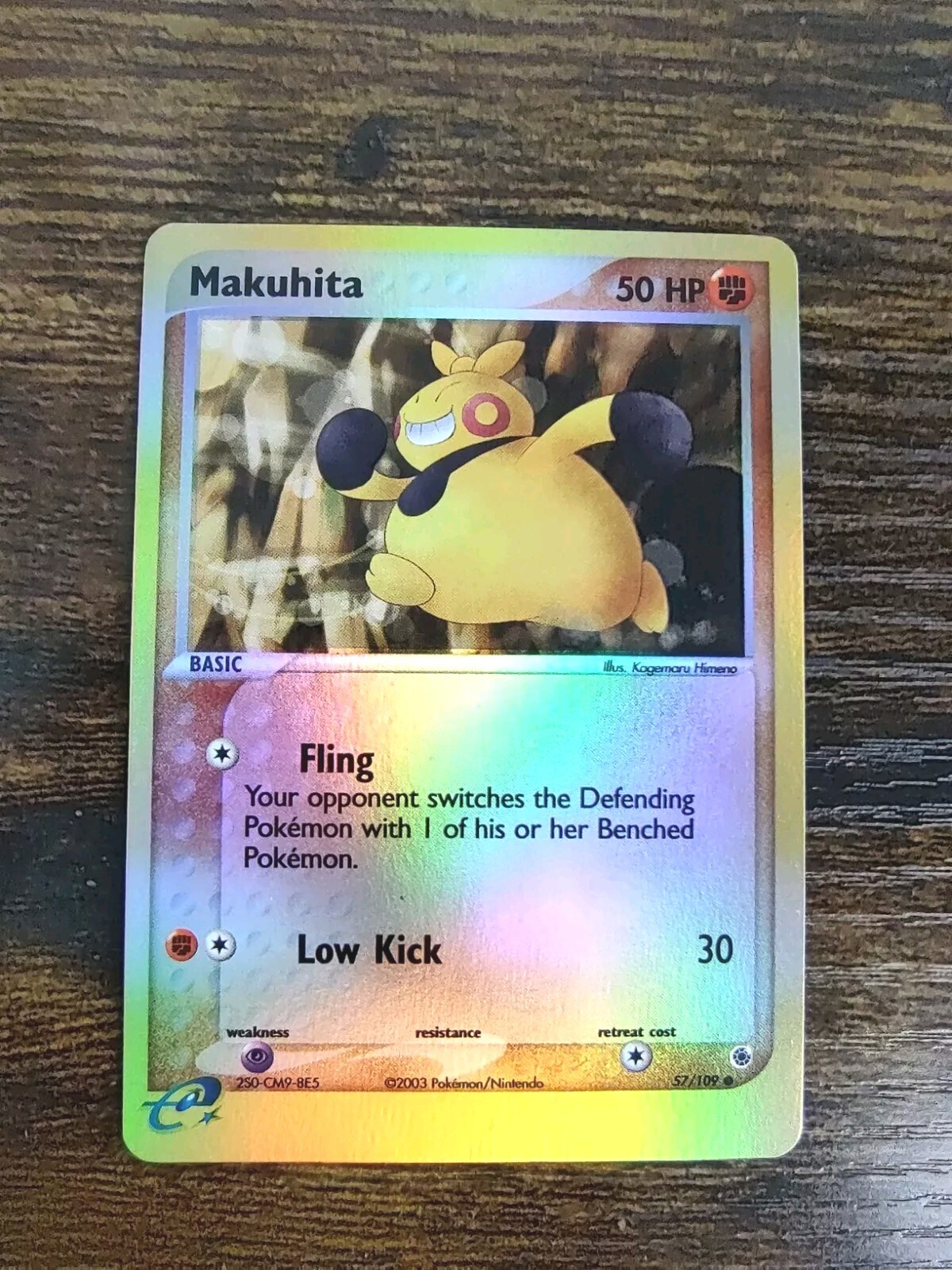 Makuhita 57/109 Reverse Holo Pokemon EX Ruby & Sapphire NM-MINT