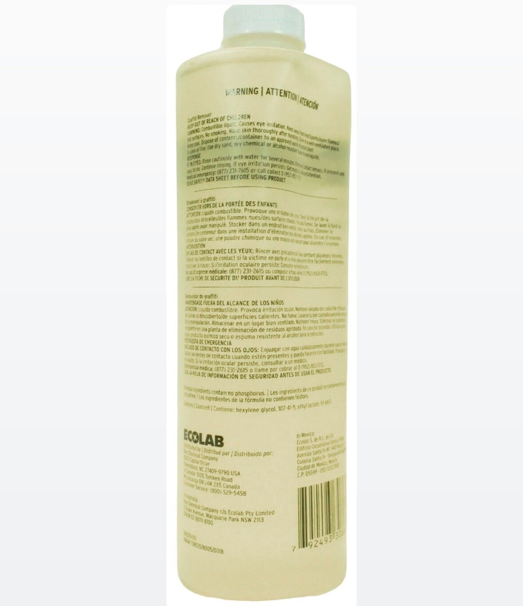 1) Kay Ecolab Graffiti Remover 16 fl oz bottle 05574-039