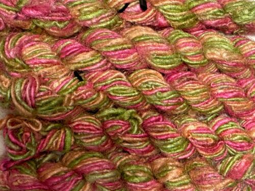 100 g Himalayan Recycled Sari Silk Yarn Multi Orange Pink Shades