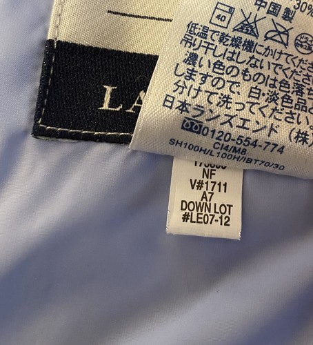 Lands' End Boys Down Vest Puffer Size L Light Blue - Picture 8 of 8