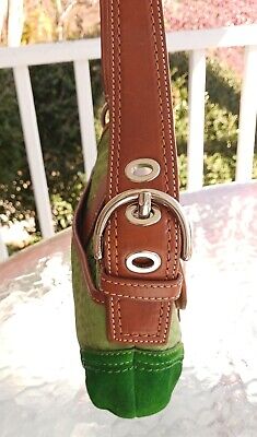 Coach F10925 SMALL Vintage Green Soho Y2K Signature C Canvas Coach F10925 SMALL Vintage Green Soho Y2K Signature C Canvas