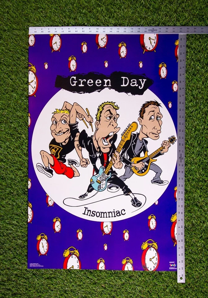 Green Day Insomniac 专辑海报时髦 #6504 复古 1996 23.5x34.5 卡通 — 第 2/4 张图片