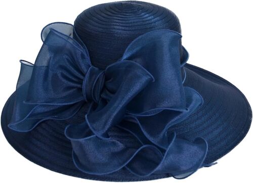 Women's Derby Dress Church Cloche Hat Bow Bucket Wedding Bowler WideBrim 7 COLOR - Picture 9 of 15
