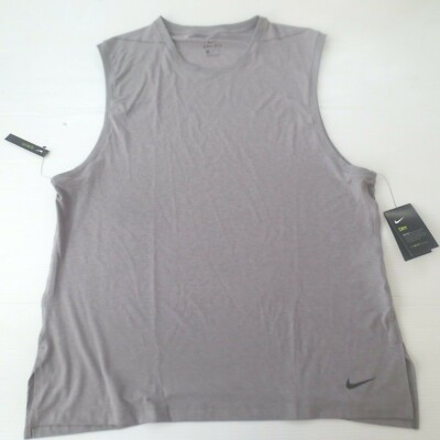Nike Men Transcend Tank Shirt - CN9818 - Gray 056 - Size 2XL - NWT