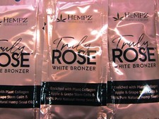 5 PACK HEMPZ TRULY ROSE WHITE BRONZER TANNING LOTION