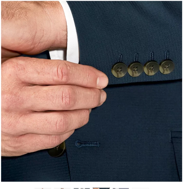 Haggar H26 Men's Tailored Fit Stretch Suit Jacket Blue Size 36 Regular NWT - Image 3 of 3