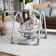NEW Ingenuity Swing 'n Go Portable Baby Swings, Hugs & Hoots
