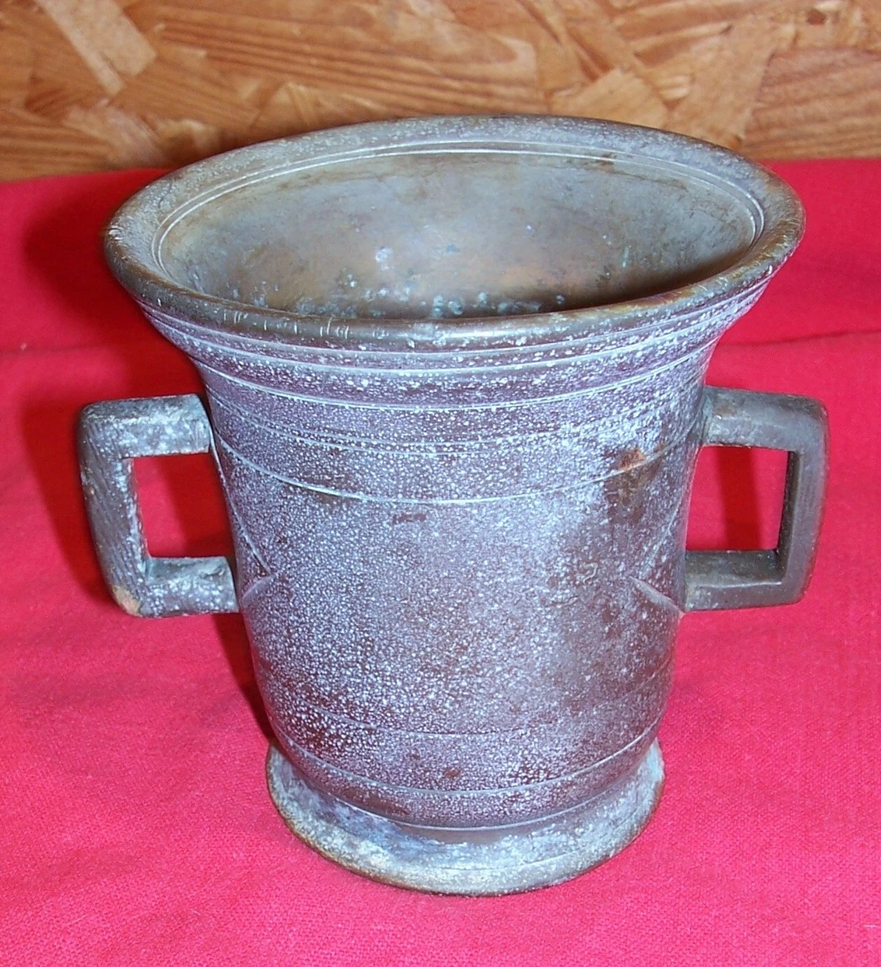 Antique Bronze Mortar no Pestle Old Vintage Pharmacists Chemist Doctors Crushing