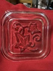 Vintage Small Clear Refrigerator Lid Embossed