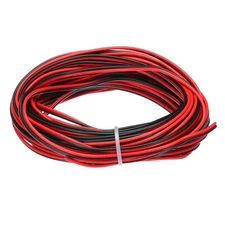 22 Gauge 2 Conductor Parallel PVC Wire 33Ft/10M Long 1.7mm Dia for LED RGB Cable