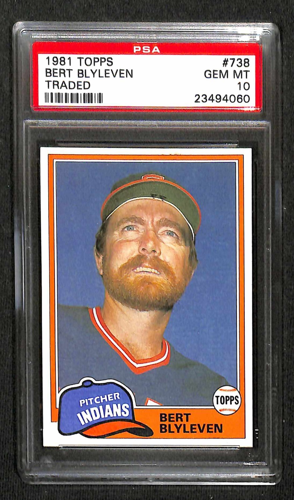 1981 TOPPS TRADED #738 BERT BLYLEVEN INDIANS HOF - PSA 10 GEM MINT