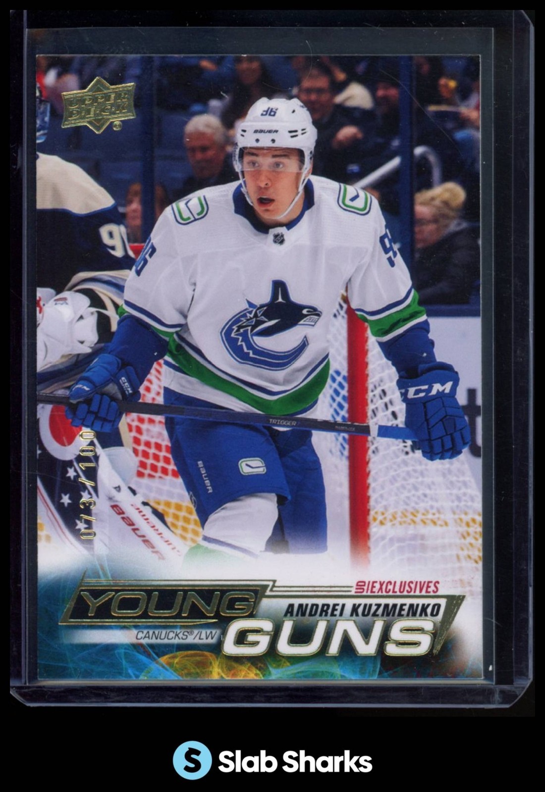2022 UPPER DECK #465 ANDREI KUZMENKO YOUNG GUNS EXCLUSIVES RC ROOKIE /100