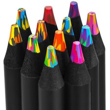 Valentines Day Gifts for Kids Classroom,12 Rainbow Colored Pencils for Kids A...