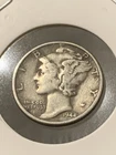 1944-P  toned Mercury Dime 90% Silver 10c