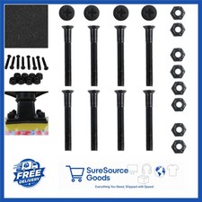 Skateboard Hardware 1 1/8 in Phillips 8pc Nuts Bolts Alloy Steel Black