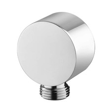 Chrome Wall Supply Elbow, Brass Round Wall Mount Shower Hose Connector 1/2  D...