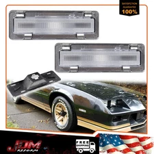 For 82-92 Chevy Camaro & Pontiac Firebird Celar Lens Front Side Marker Lights 2X