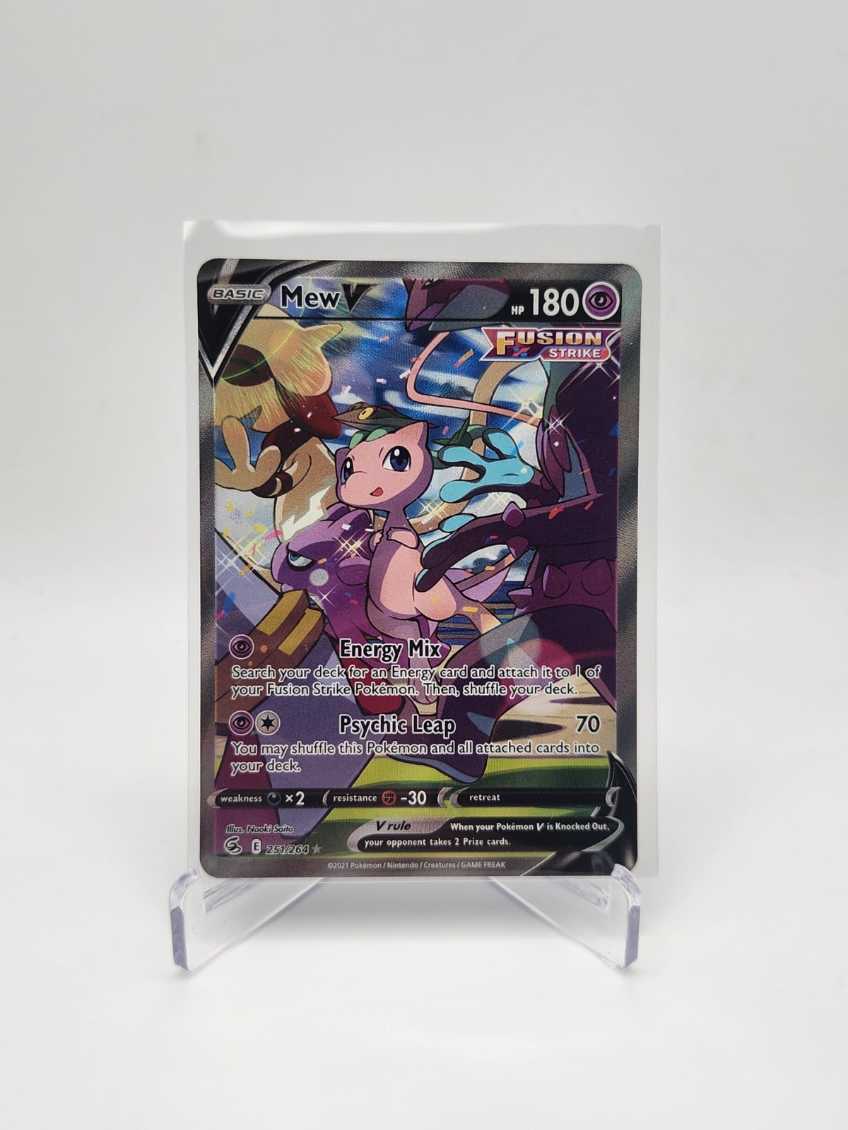 Mew V (Alternate Full Art) 251/264 Swsh08: Fusion Strike Holo LP