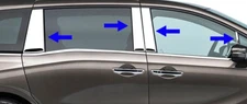 For 2018-2025 Honda Odyssey 8PC Stainless Steel Chrome Pillar Post Trim