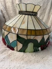 Vintag Tiffany Style Fruit Themed Stain Glass Hanging Lamp