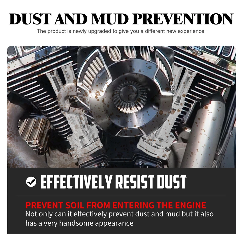 Chrome Pushrod Lifter Tappet Block Covers For Harley Touring 17-23 Softail 18+ - Image 4 of 4