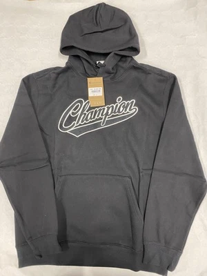 Sweat Champion Script Hoodie Noir Logo Brodé Homme Casual Streetwear Taille XL - Photo 1/4