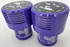 2x Genuine Dyson V10 LARGE BIG POST FILTER END REAR CAP OEM Part # 969082-01