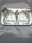 1986 Centennial Christmas 1 oz 0.999 Fine Silver Art Bar - Madison Mint