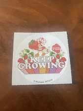 Retro Scratch N Sniff Strawberry Shortcake Sticker Module 2.5x2.5 Inches White