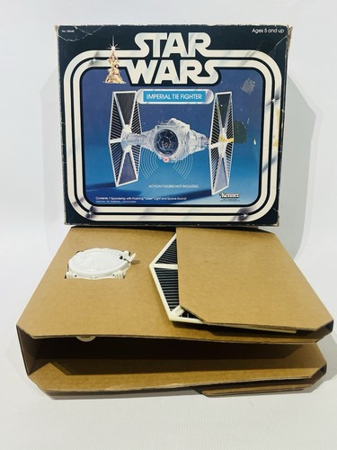 Vintage Star Wars Imperial Tie Fighter Vehicle Boxed - Free Acrylic Display Case - Picture 2 of 18