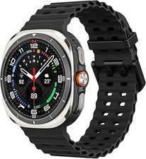 Soft Silicone Strap Band Compatible with Samsung Galaxy Watch Ultra 47mm,Black