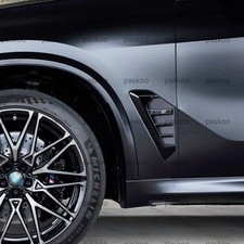 F�r BMW X5 M Competition F95 24-26 Glanz Schwarz Kotfl�gel Lufteinlass Abdeckung