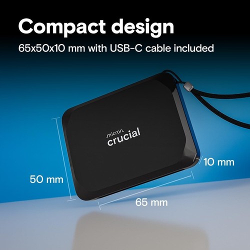 Compact X9 1TB SSD - Fast 1050MB/s Transfers, Ideal for Photos, Videos & Backups - Picture 8 of 8