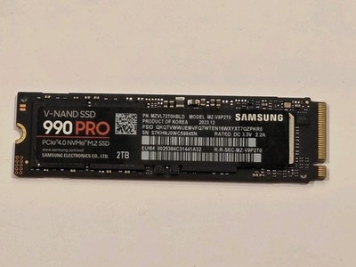 Samsung 990 Pro 2TB PCIe 4.0 NVMe M.2 SSD 