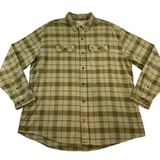 Duck Camp Co. Shirt Mens 2XL Plaid Flannel Button Up Wetland Premium Hunting