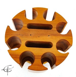 Vintage Wood Poker Chip Carousel Caddy-AA Recovery Medallions Holder-Great Cond.