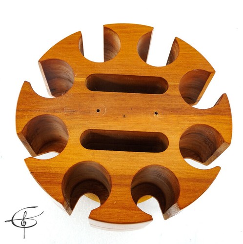 Vintage Wood Poker Chip Carousel Caddy-AA Recovery Medallions Holder-Great Cond.